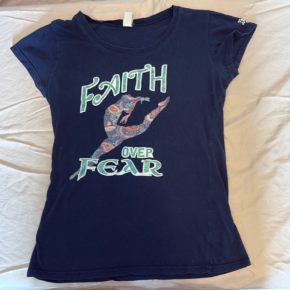 Boxercraft Blue Short Sleeve Tee Faith Over Fear